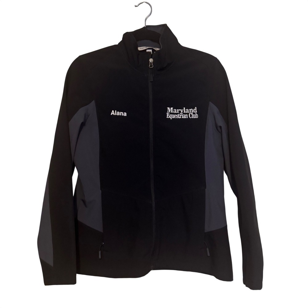 Port Authority Soft Shell Jacket Colorblock Grey Black Full Zip Alana MEC Size M